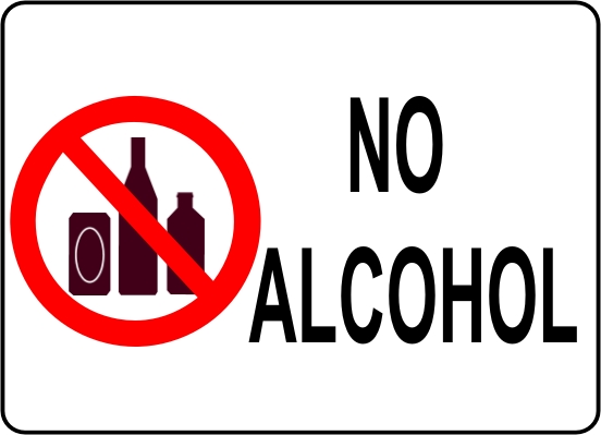 no alcohol